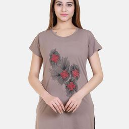 Divine Girl Print Cotton Longline Top-image-59