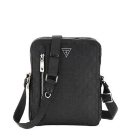Guess Black Torino Textured Cross Body Bag-image-13