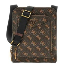 Guess Brown & Ochre Siena Flat Printed Cross Body Bag-picture-28