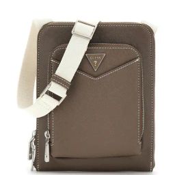 Guess Brown Siena Flat Solid Cross Body Bag-image-95