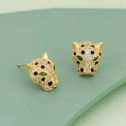 Kushal's Fashion Jewellery Black Gold Polished Zircon Earring for Women-picture-27