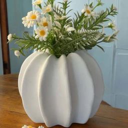 Art Street White Ceramic Sea Urchin Decorative Vase-image-90