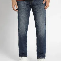 American Eagle Navy Cotton Straight Fit Jeans-picture-48