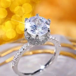 Peora American Diamond Studded Silver-Plated Finger Ring-78