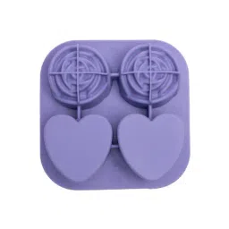 NATURALLY YOURS Purple Silicone 2 Rose & 2 Heart Shape Tray with with Clear Lid-picture-38