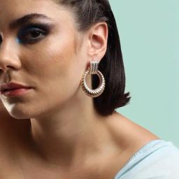 Sohi Gold Plated Party Designer Drop Earrings image 2