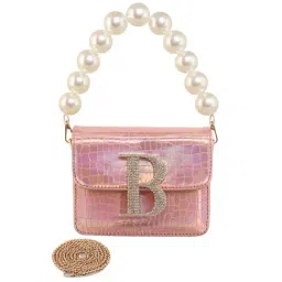 Esbeda Pink Textured Small Sling Handbag-73
