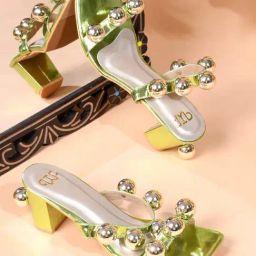 The White Pole Women's Green Casual Sandals-image-44