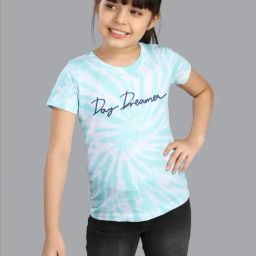 3PIN Girls Blue Cotton Over Dyed T-Shirts-picture-14