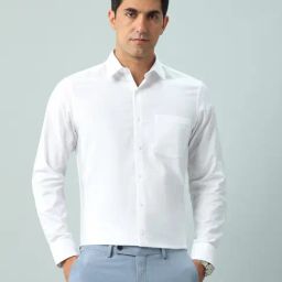 Arrow White Cotton Regular Fit Self Pattern Shirt-picture-14
