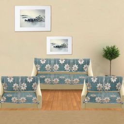 BREVARD Green Embroidered Other Sofa Cover-image-69