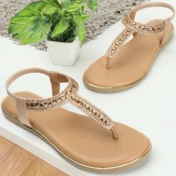 Carlton London Women's Beige Ankle Strap Sandals-image-40