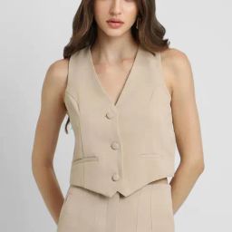 Forever 21 Beige Regular Fit Blazer-image-74