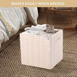 Kuber Industries White 4 Pieces Textured Regular Multi-Utility Organisers image 3