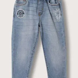 Blue Giraffe Kids Blue Printed Jeans-picture-41