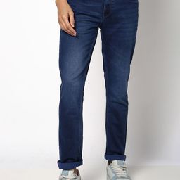 Blue Buddha Men Comfort Slim Fit Mid-Rise Light Fade Stretchable Jeans-image-107