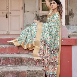 DIVASTRI Zari Silk Blend Paithani Saree-image-17