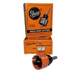 Sharp 9mm STD. H.S.S. Hole Saw Cutter (25.4mm High Speed Steel)-50