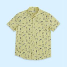 Pantaloons Junior Yellow Cotton Printed Shirt-picture-15