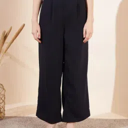 Magre Navy Regular Fit Mid Rise Trousers-picture-15