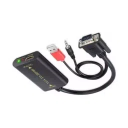 Techut  TV-out Cable VGA Male to HDMI Female 1080P Full HD Video Adapter Converter with USB Power Cable and 3.5 mm Audio Jack For Projector Black-31