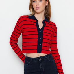 Trendyol Women Striped Crop Cardigan-image-93