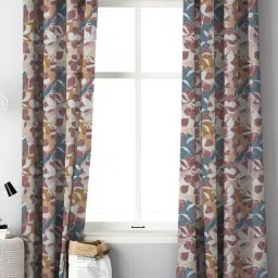 SPACES DRAPE STORY Boho Digital Print Multicolor Polyester 7 ft Door Curtains - Set of 2-picture-32