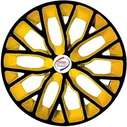 Auto Pearl BY46 R14 r 35.56 cm (14 Inch) ess Type Wheel Hubcap with Retention Ring Glossy Black Yellow Wheel Cover for Maruti Swift AMT ZXI Petrol (Set of 4)-image-68