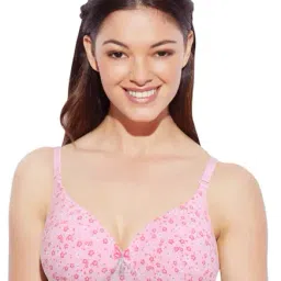 Enamor Pink Non Wired Padded T Shirt Bra-43