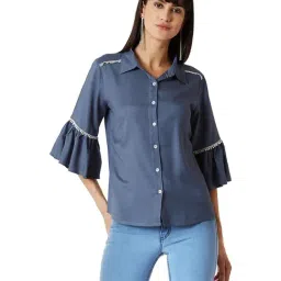Miss Chase Grey Lace Shirt-29