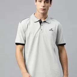 Alcis Men Brand Logo Embroidered Polo Collar Sports T-shirt-image-31