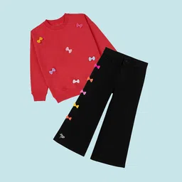 KiddoPanti Girls Printed Sweatshirt With Trousers-picture-47