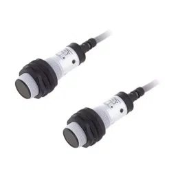 RS PRO Through Beam Photoelectric Sensor Barrel Sensor 20 m Detection Range, 2044005-15