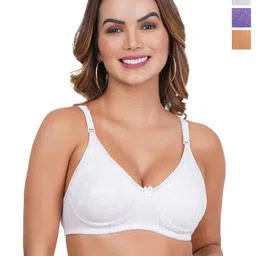 Liigne Pack Of 3 Non-Padded Full Coverage All Day Comfort Everyday Bra-image-12