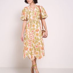 Honey by Pantaloons Floral Print Flared Sleeve A-Line Midi Dress-image-79