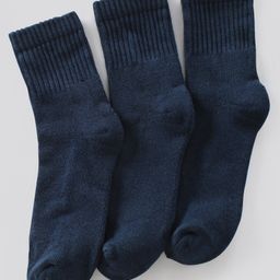 Pine Kids Ankle Length Anti Microbial Washed School Terry Socks Solid Pack of 3- Navy Blue-picture-26