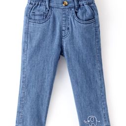 Babyoye Cotton Elastane Full Length Washed Jeans - Blue-image-65