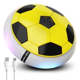 Mirana Air Football Neon Lite Type-C USB Rechargeable Hoverball Soccer Toy for Kids - Yellow-22