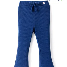 Babyoye 100% Cotton Knit Full Length Solid ColourBoot Cut Leggings - Navy-picture-38