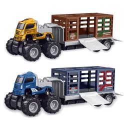 YAMAMA 1:43 Scale Alloy Die-cast Friction Powered Transport Animal Car Trailer Truck Toys For Kids (Pack of 1 Color May Vary)-5