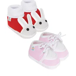 NESKA MODA Red Cotton Booties-image-81