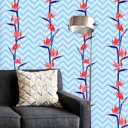 ArtzFolio Printed UV-Resistant Anti-Bacterial African Crane Flower Peel & Stick Wallpaper-image-92