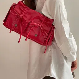 CORSICA Textured PU Swagger Tote Bag-26
