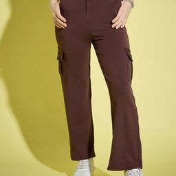 BUY NEW TREND Women Relaxed High-Rise Cargos Trousers-image-98