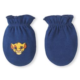 Babyhug Disney Interlock Knit Caps Mittens & Booties with Simba Graphics - Navy Blue image 5