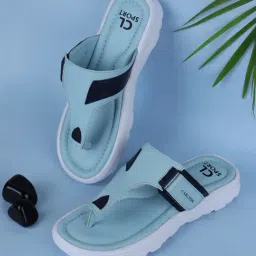 Carlton London Women's Sky Blue Flip Flops-picture-31