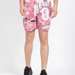 adidas Pink Regular Fit Club Graphic Print Sports Shorts-image-3