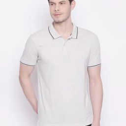 Byford by Pantaloons Oat Melange Slim Fit Polo T-Shirt-image-57