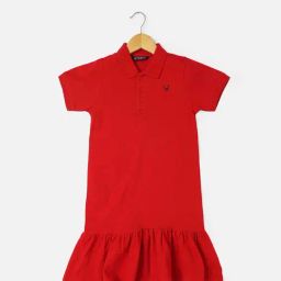 Allen Solly Kids Red Cotton Regular Fit Dress-image-40