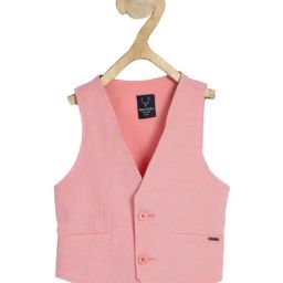Allen Solly Junior Pink Cotton Waist Coat-image-57